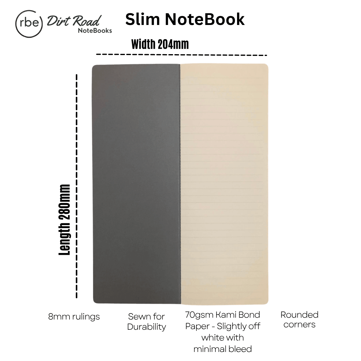 RBE Dirt Road Notebook (Stormy Sky) – 3 Pack - Image 12